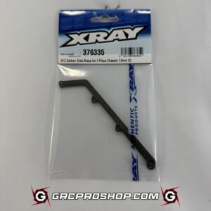 XRAY 376335 - X12 CARBON SIDE BRACE FOR 1-PIECE CHASSIS 1.6MM (2)