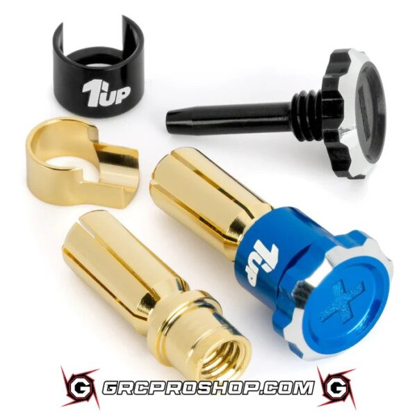 1UP190451 - 1UP Racing Lockdown Adjustable Bullet Plugs (Blue)