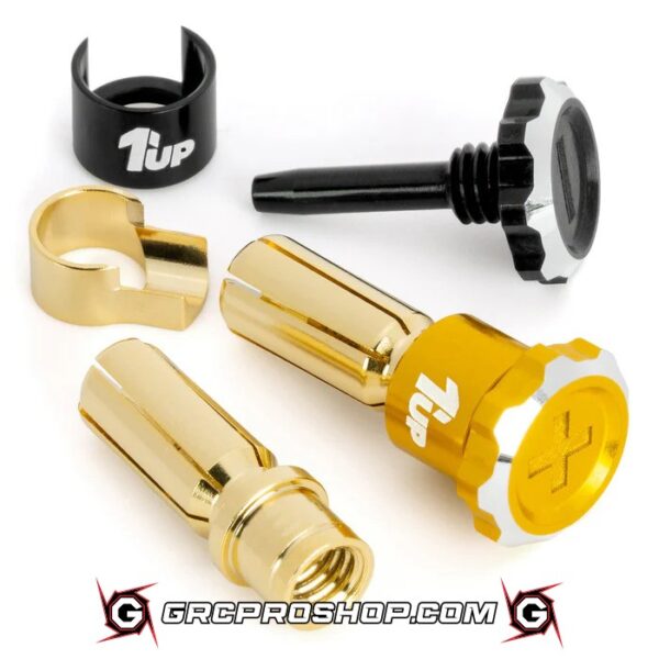 1UP190457 - 1UP Racing Lockdown Adjustable Bullet Plugs (Gold)