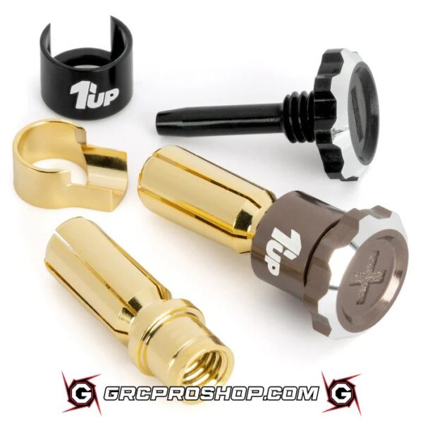 1UP190459 - 1UP Racing Lockdown Adjustable Bullet Plugs (GunMedal)