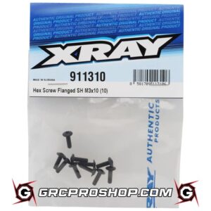 XRAY 911310 - HEX SCREW FLANGED SH M3x10  (10)