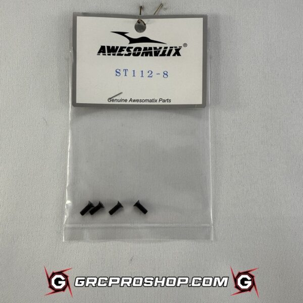 Awesomatix - AWEA800-ST112-8 - M3X8mm Centering Screw Low Head x 4