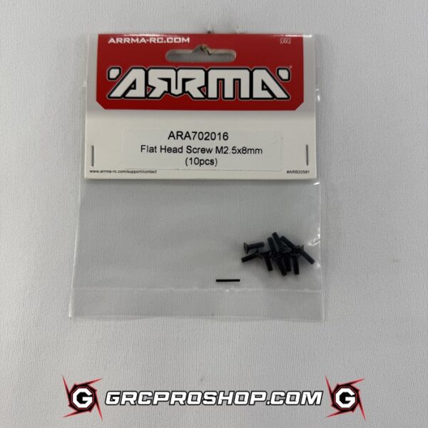 Arrma - ARA702016 - Flat Head Screw M2.5x8mm (10pcs)