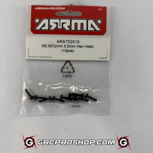 Arrma - ARA702019 - M2.5x12mm 5.5mm Hex Head (10pcs)
