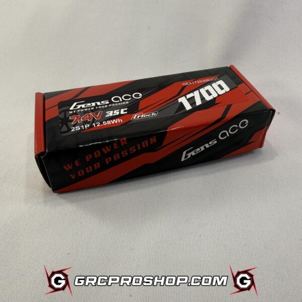 Gens Ace GEA172S35E2GT - Gens ace 1700mAh 2S 35C 7.4V G-Tech Hardcase Lipo Battery with EC2 Plug