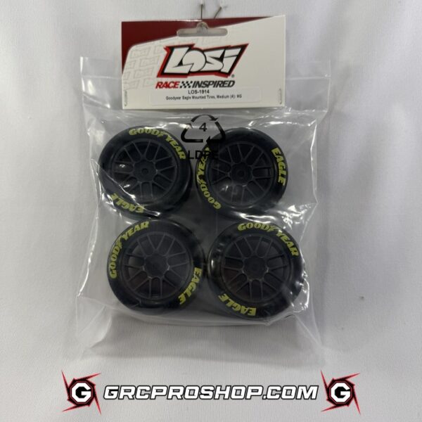 Losi - LOS-1914 - Goodyear Eagle Mounted Tires, Medium (4): NG