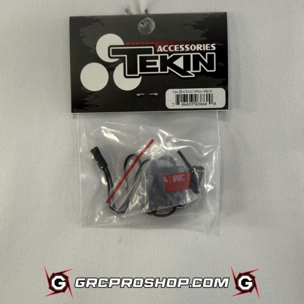 Tekin TEKTT3860 - Fan 25x25x10 Hiflow Black/ Silver, 2pin 180mm