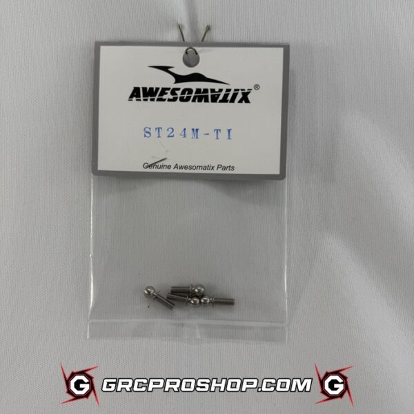 Awesomatix - AWEA800-ST24M-Ti - Ti Ball Stud Titanium 8mm x 4