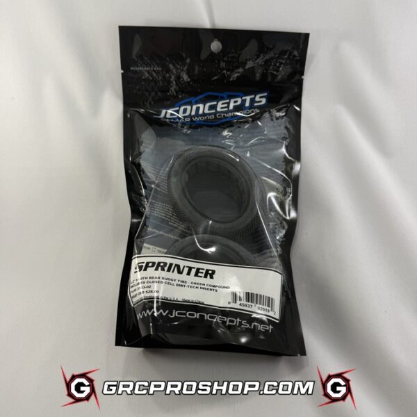JConcepts JCO3133-02 - Sprinter 2.2" Rear Buggy Dirt Oval Tires (2) (Green)