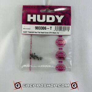 HUDY - HUD903306-T - TITANIUM HEX FLAT HEAD SCREW SFH M3x6 (10)