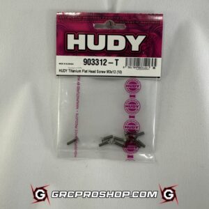 HUDY - HUD903312-T - TITANIUM FLAT HEAD SCREW M3x12 (10)
