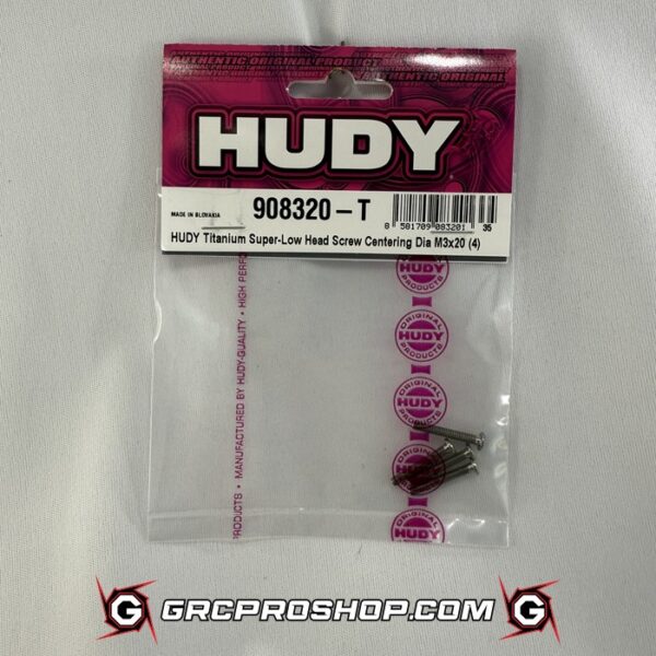 HUDY - HUD908320-T - TITANIUM SUPER-LOW HEAD SCREW CENTERING DIA M3x20 (4)