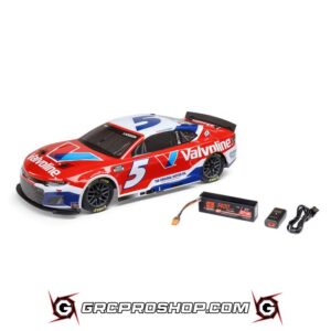 LOSI LOS1122505 - 1/12 NASCAR RC Race Car Kyle Larson No. 5 2025 Valvoline Chevrolet ZL1 2S AWD RTR Brushed On-Road (Battery & Charger Included), Red