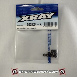 XRAY - XRA303124-K  - ALU SHIM 3x6x2.5MM - BLACK (10)