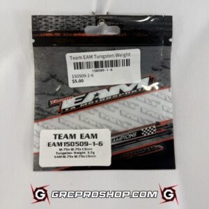 Team EAM150509-1-6 - 12.75x12.75x1.5mm Tungsten Weight Square 3.7g