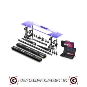 HUDY - HUD109451 - SET-UP STATION & SET-UP TOOLS + CARRYING BAG FOR 1/10 & 1/12 PAN CARS