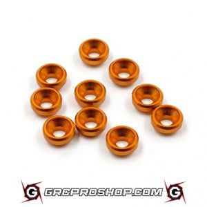 HUDY - HUD296509-O - ALU COUNTERSUNK SERVO SHIM - ORANGE (10)