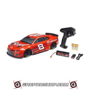 LOSI LOS1122508 - 1/12 NASCAR RC Race Car Dale Earnhardt Jr. No. 8 Budweiser Chevrolet ZL1 2S AWD RTR Brushed On-Road (Battery & Charger Included), Red