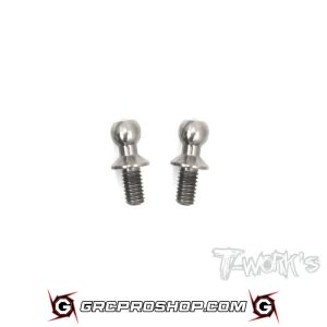 T-Work's TWKTP-088-A - 64 Titanium Ballstuds 4.3x5mm (2PCS)