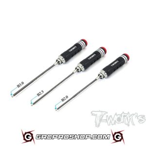 T-Work's TWKTT-058-BS - Ball Allen Wrench Ball Allen Wrench Set ( 2.0/2.5/3.0 x 120mm each 1pc.)