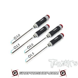 T-Work's TWKTT-058-HS - Allen Wrench Set ( 1.5/2.0/2.5/3.0 x 120mm each 1pc.)
