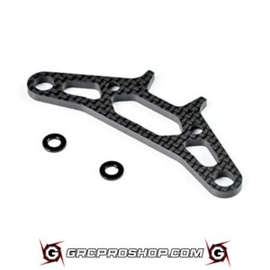 XRAY - XRA301253 - X4 CARBON UPPER HOLDER FOR BUMPER FOR UNI BULKHEADS