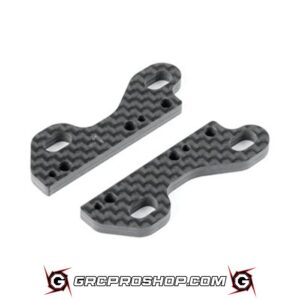 XRAY - XRA301557 - X4 UNIVERSAL CARBON UPPER CLAMP -1mm FOR UNI BULKHEADS (2)