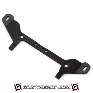 XRAY - XRA371170 - X12 CARBON ADJUSTABLE REAR POD LOWER PLATE FOR 1-PIECE CHASSIS - FRONT