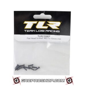 Team Losi Racing TLR235007 - Flat Head Screws, M2.5 x 10mm (10)