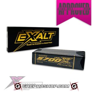 Exalt EXA3202 - X-Rated 2S 135C Hardcase Shorty Lipo Battery (7.4V/5700mAh) w/5mm Bullets