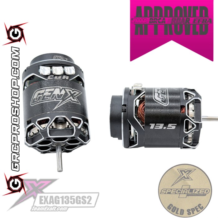 Exalt EXAG135GS2 - Gen-X 13.5T Gold Spec 2s Brushless Motor
